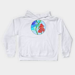 Stained glass goldfish Kids Hoodie